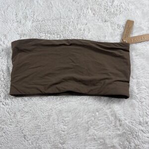SKIMS Fits Everybody Bandeau Bra Oxide Brown Strapless BR-BND-2026 Womens XS NWT